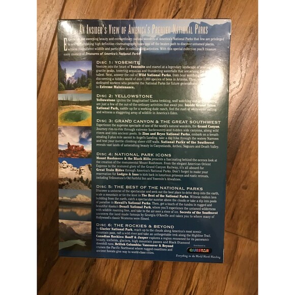 Treasures of America's National Parks (DVD , 6-Disc Set, 15 hr.) New Sealed - Picture 3 of 3